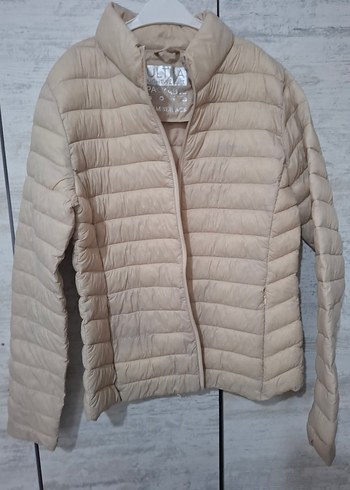 Bej Kadın Kışlık Fermuarlı Mont - Görsel 3