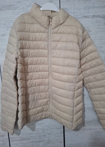 Bej Kadın Kışlık Fermuarlı Mont - Görsel 6