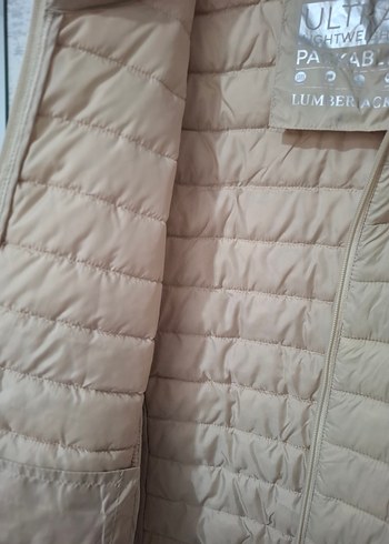 Bej Kadın Kışlık Fermuarlı Mont - Görsel 2