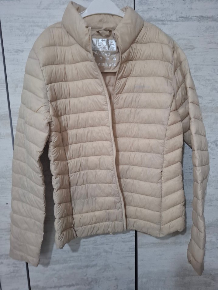 Bej Kadın Kışlık Fermuarlı Mont - Görsel 3