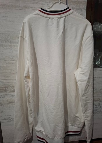 Tommy Hilfiger Erkek Beyaz Sweatshirt - Görsel 4