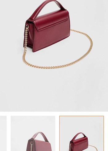 Stradivarius Bordo Çanta - Görsel 5