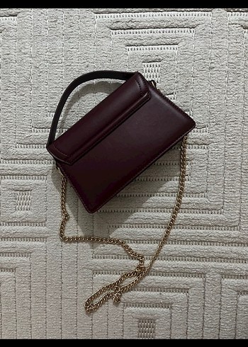 Stradivarius Bordo Çanta - Görsel 2