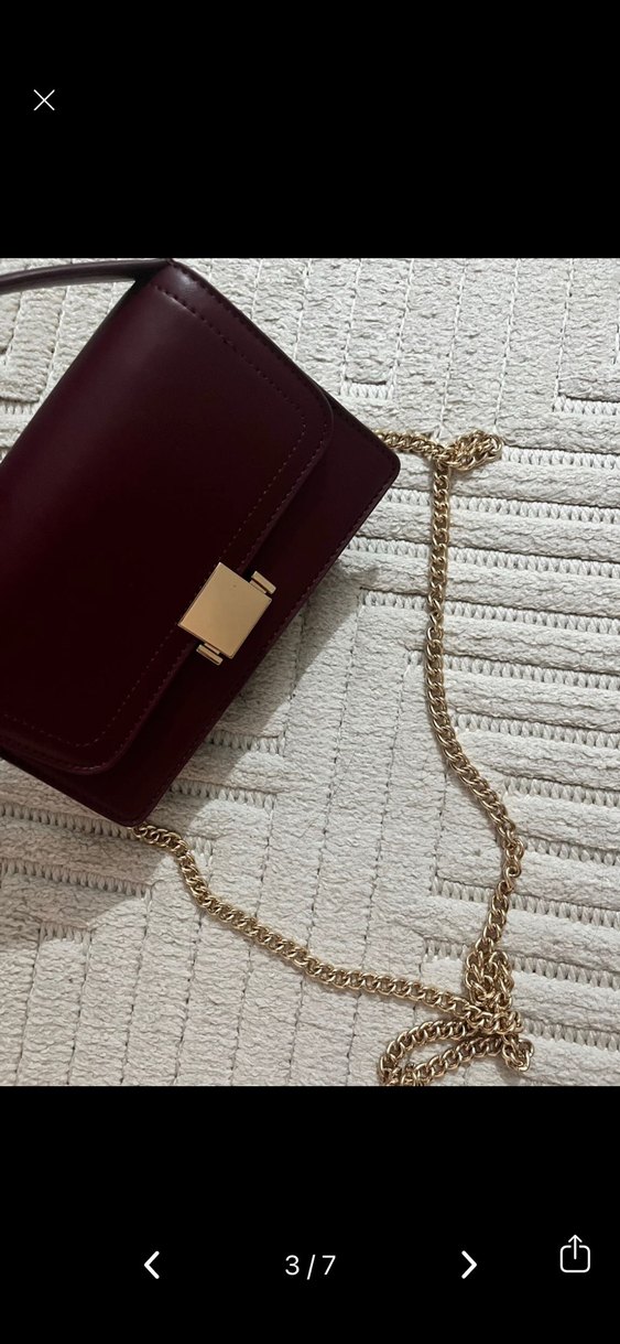 Stradivarius Bordo Çanta - Görsel 3