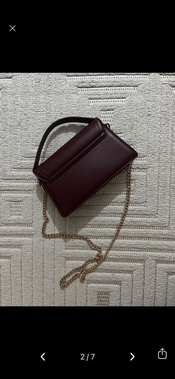 Stradivarius Bordo Çanta - Görsel 2