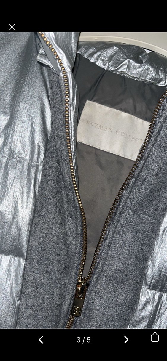 Kadın Gümüş Mont - Görsel 3