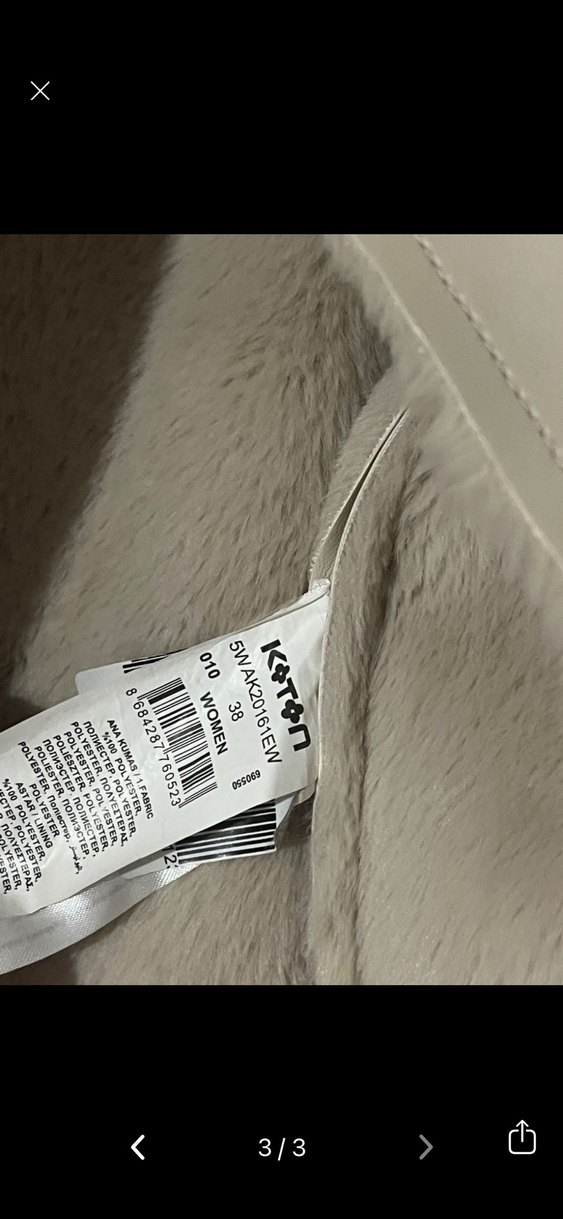 Kürklü Bej Kadın Ceket - Görsel 3