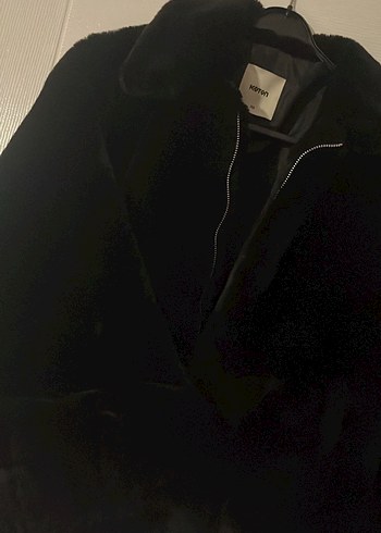 Siyah Peluş Kürk Ceket - Görsel 2