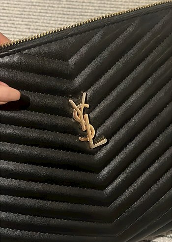Saint Laurent siyah clutch çanta - Görsel 2