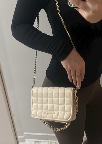 Bershka krem çanta - Görsel 5