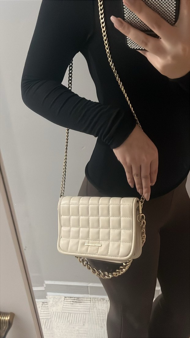 Bershka krem çanta - Görsel 5