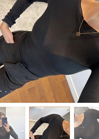 Kaşmir siyah üst - Görsel 4