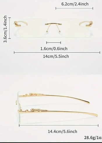 Unisex Cartier Çerçevesiz Gözlük - Görsel 5