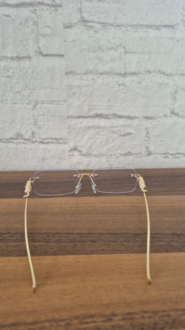 Unisex Cartier Çerçevesiz Gözlük - Görsel 2