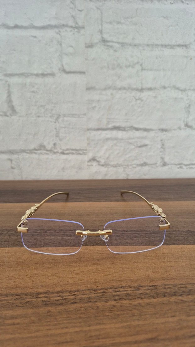 Unisex Cartier Çerçevesiz Gözlük - Görsel 4