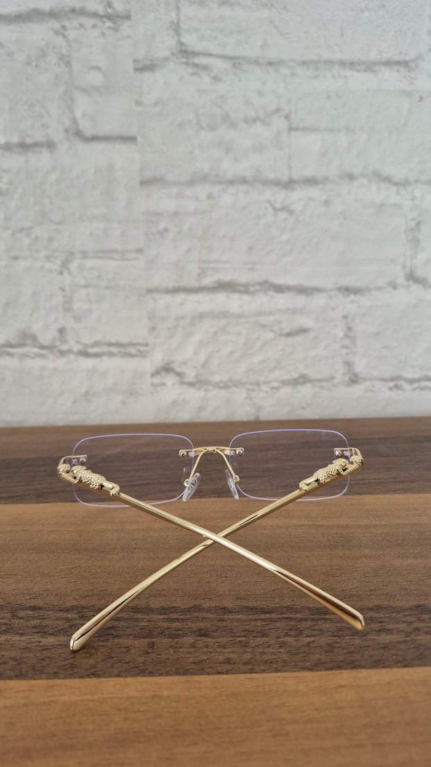 Unisex Cartier Çerçevesiz Gözlük - Görsel 3