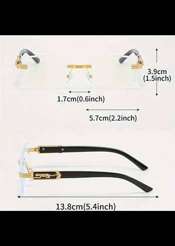 Unisex Cartier Çerçevesiz Gözlük - Görsel 5