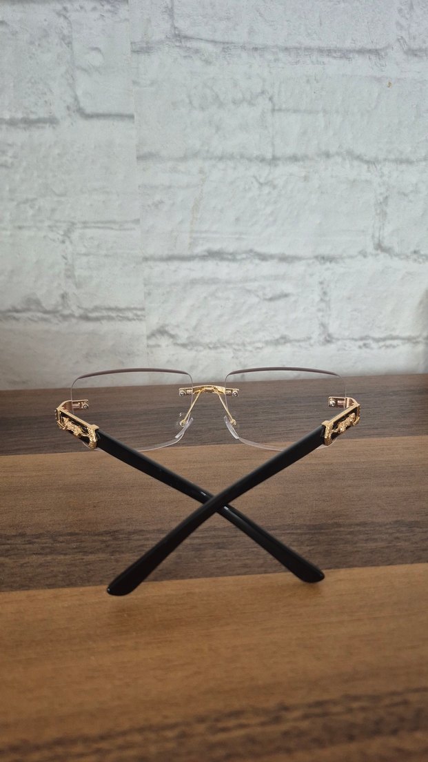 Unisex Cartier Çerçevesiz Gözlük - Görsel 3