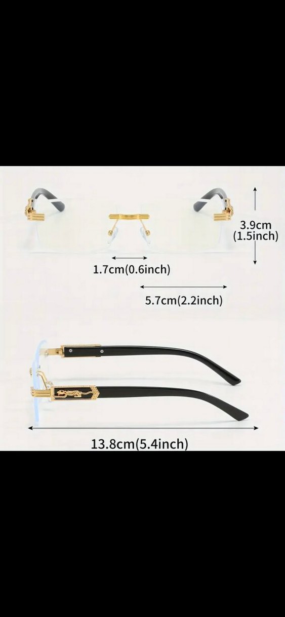 Unisex Cartier Çerçevesiz Gözlük - Görsel 5