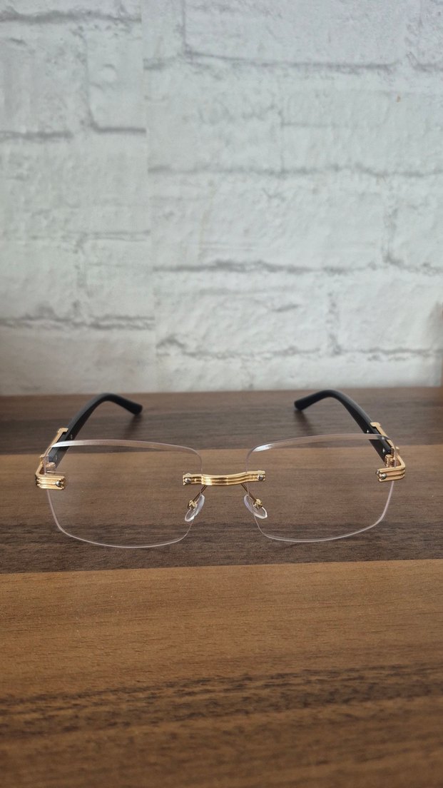 Unisex Cartier Çerçevesiz Gözlük - Görsel 4