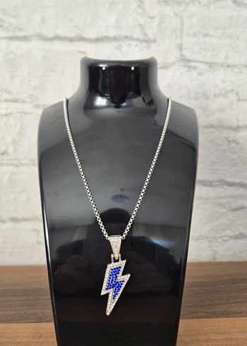 Unisex Lightning Chain Kolye - Görsel 2