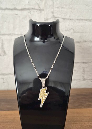 Unisex Lightning Chain Kolye - Görsel 2