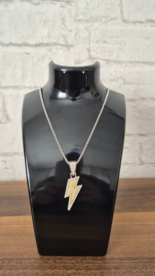 Unisex Lightning Chain Kolye - Görsel 2