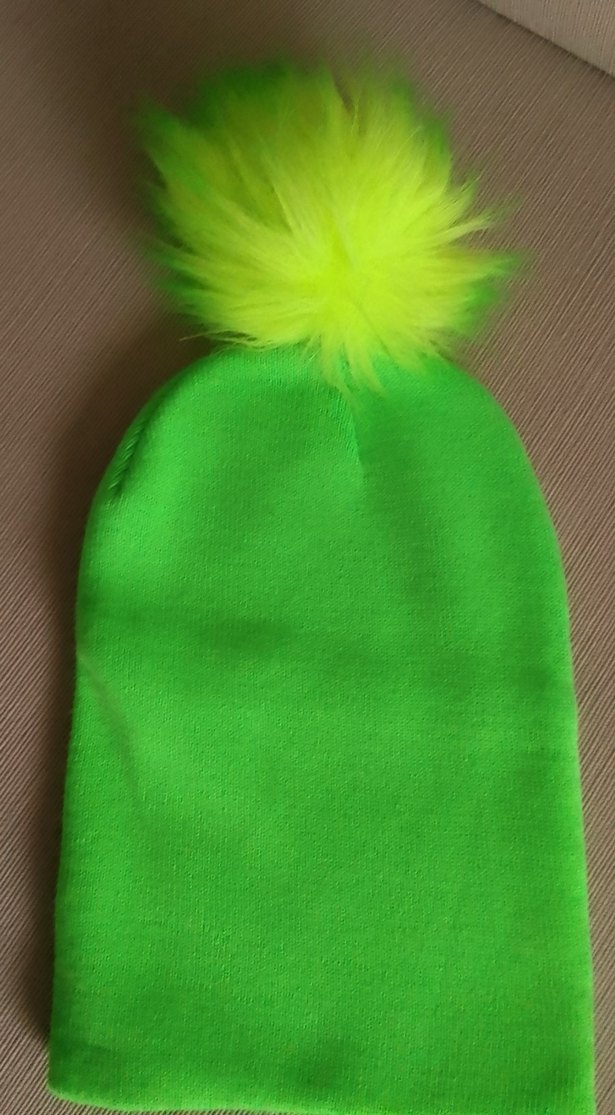 Kadın Yeşil Kürklü Ponponlu Bere - Görsel 3