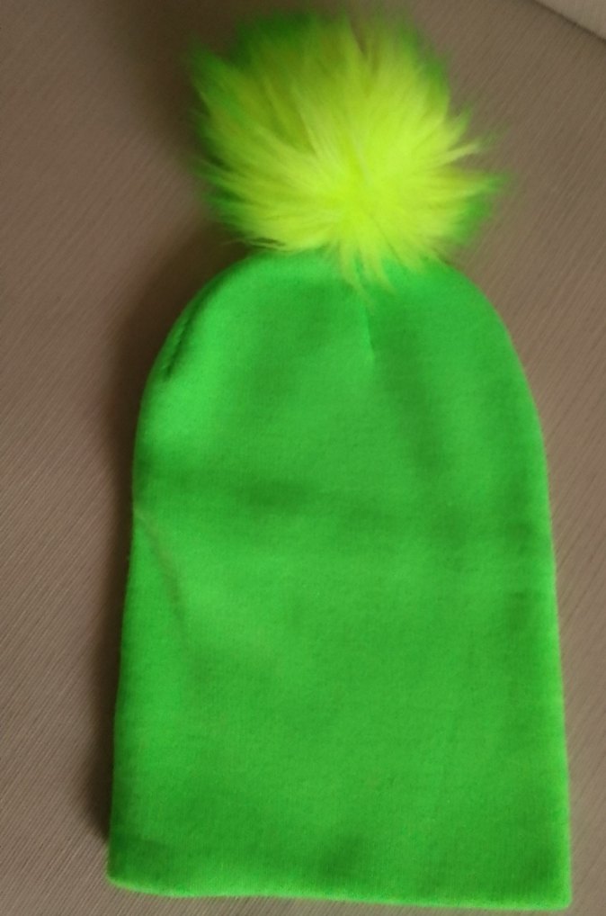 Kadın Yeşil Kürklü Ponponlu Bere - Görsel 2