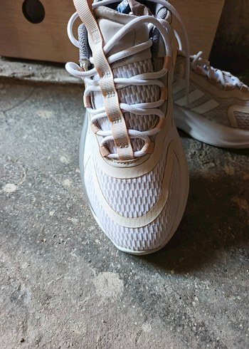 Gri Platform Topuklu Bağcıklı Spor Ayakkabı orijinal - Görsel 3