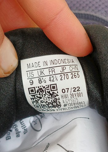 Gri Adidas Spor Ayakkabı Velcro Detaylı orijinal - Görsel 3