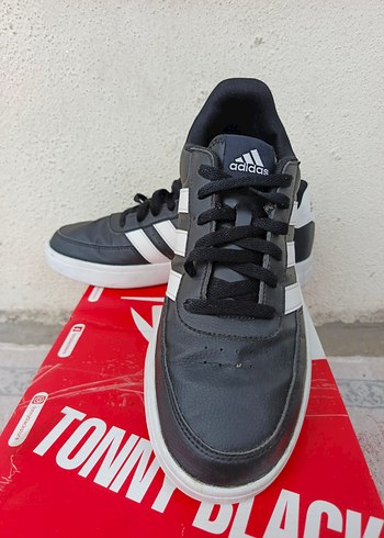 Adidas Erkek Siyah Beyaz Spor Ayakkabı orijinal - Görsel 2