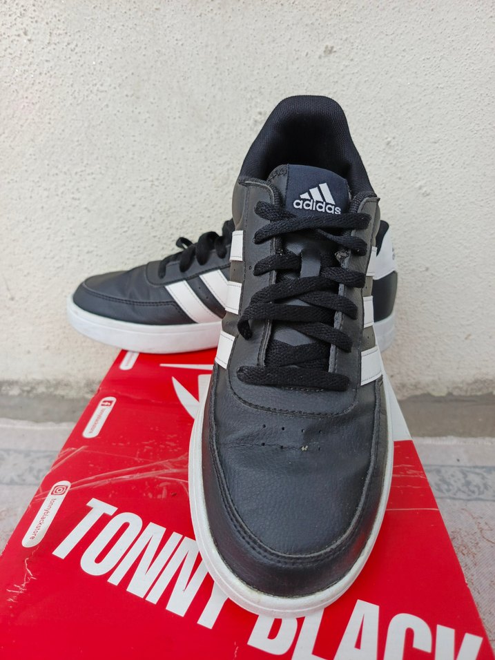 Adidas Erkek Siyah Beyaz Spor Ayakkabı orijinal - Görsel 2