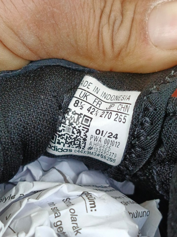 Adidas Erkek Siyah Beyaz Spor Ayakkabı orijinal - Görsel 3