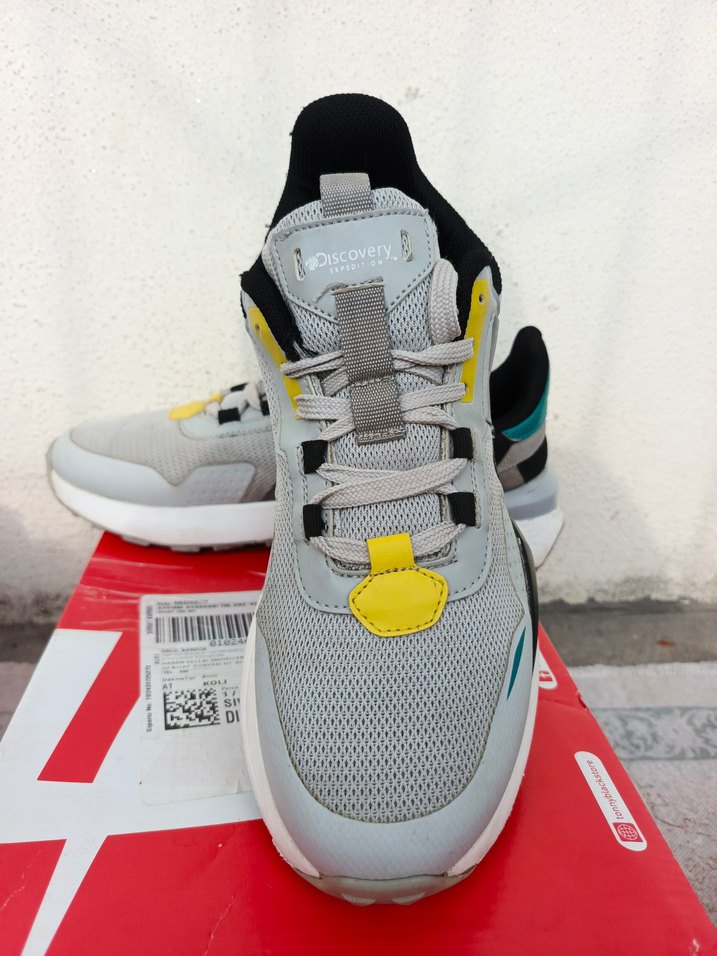 Gri Bağcıklı ve Cırt Cırtlı Erkek Spor Ayakkabı - Görsel 2