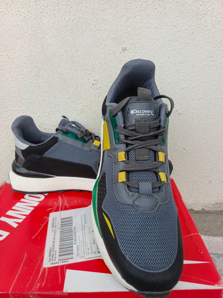 Gri Desenli Bağcıklı Erkek Spor Ayakkabı orijinal - Görsel 2