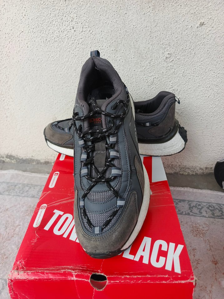 Gri Erkek Spor Ayakkabı Velcro Bağcıklı orijinal - Görsel 2