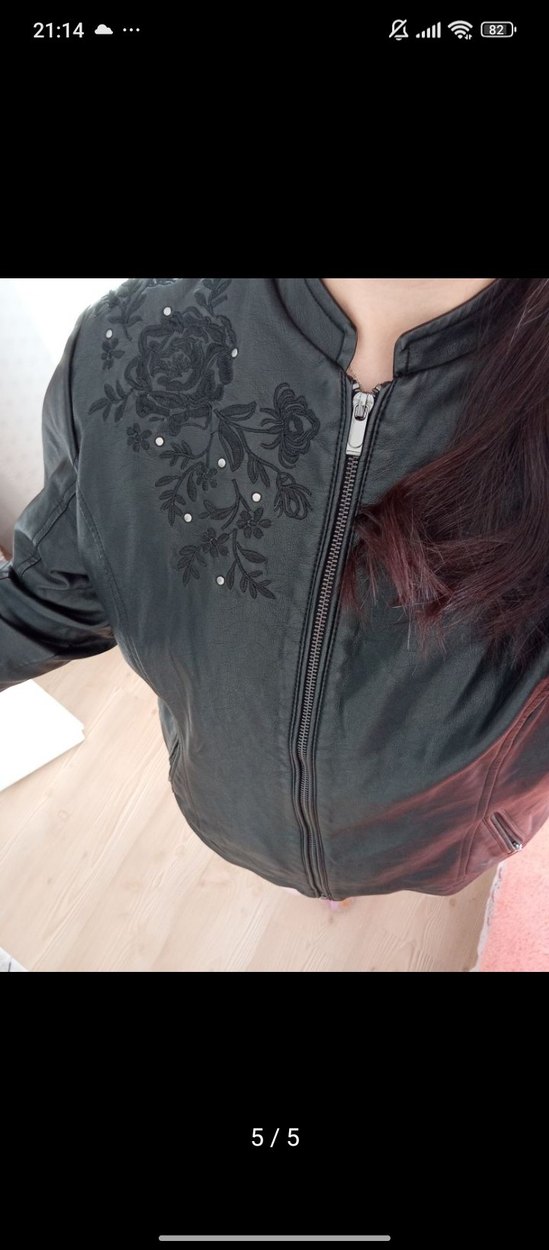 LC Waikiki Siyah Deri Biker ceket - Görsel 4