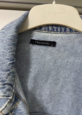 Düğmeli Gri Midi Kadın Denim Ceket - Görsel 3