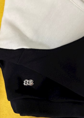 Siyah-Beyaz Kadın Sweatshirt - Görsel 2