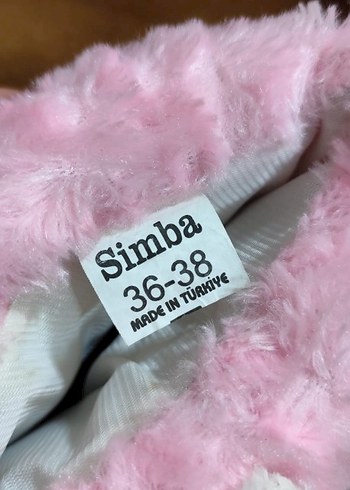 Kızlar için Pembe Peluş Ev Terliği - Görsel 3