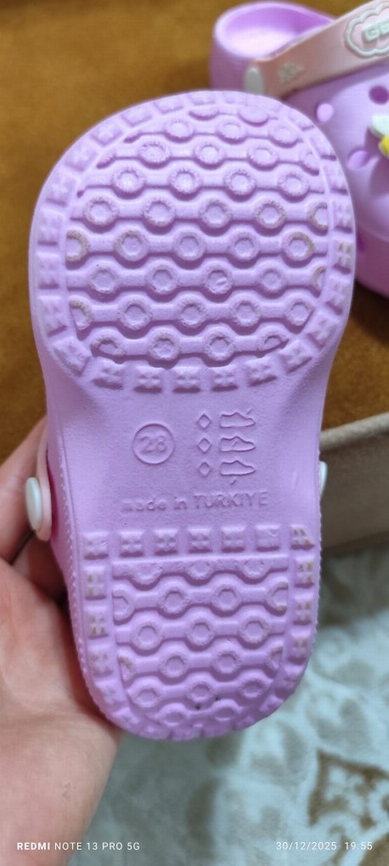 pembe Cırt Cırtlı Kız Çocuk Terliği - Görsel 3