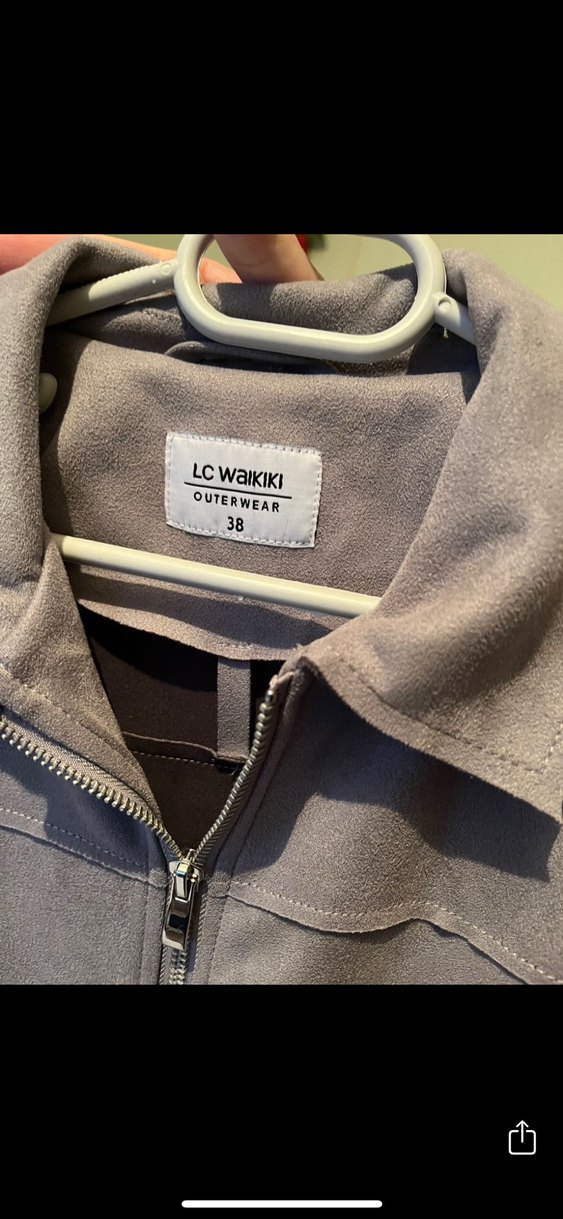 Gri suet Midi Ceket - Görsel 2