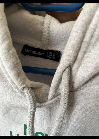 Gri Kapüşonlu Kadın Sweatshirt - Görsel 3