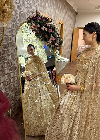 Drapeli Altın Renk Bohem nişanlık - Görsel 2