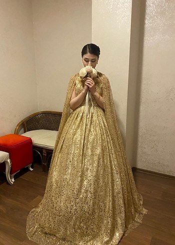 Drapeli Altın Renk Bohem nişanlık - Görsel 4