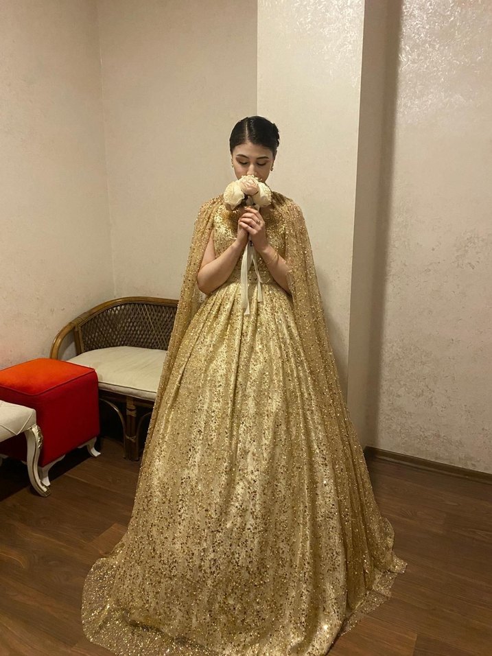 Drapeli Altın Renk Bohem nişanlık - Görsel 4