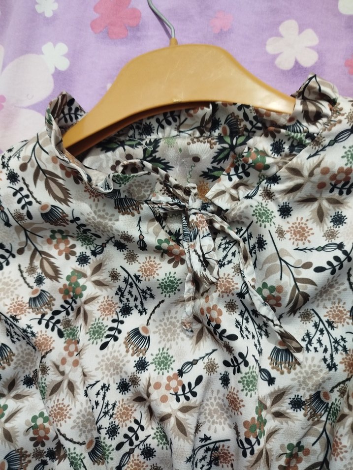 Uzun Kollu Bohem Desenli Kadın kısa Elbise - Görsel 2