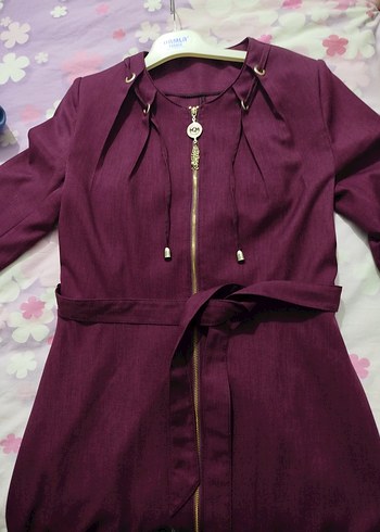 mürdüm uzun ferace pardüse kap - Görsel 4