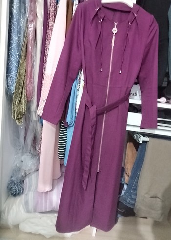 mürdüm uzun ferace pardüse kap - Görsel 7